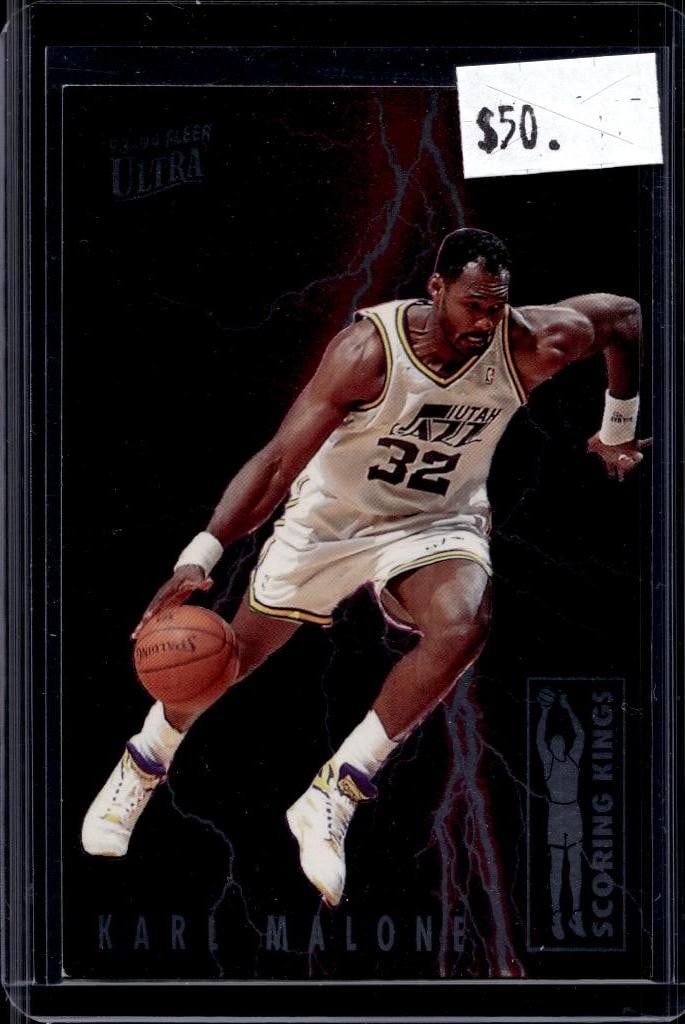 KARL MALONE 1993-94 FLEER ULTRA SCORING KINGS INSERT SP: NEAR MINT OR BETTER CONDITION