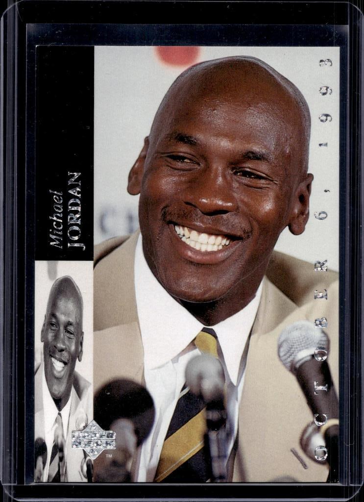 MICHAEL JORDAN 1993-94 UPPER DECK SE SILVER RETIREMENT INSERT SP: NEAR MINT OR BETTER CONDITION