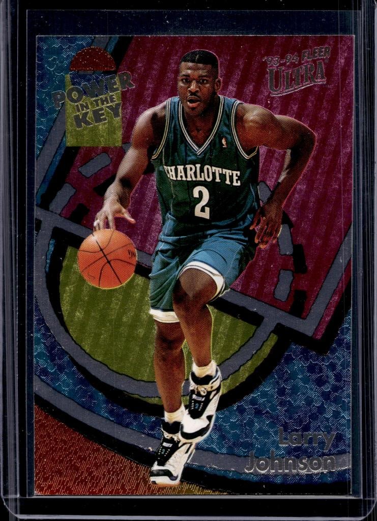 LARRY JOHNSON 1993-94 FLEER ULTRA POWER IN THE KEY INSERT: NEAR MINT OR BETTER CONDITION