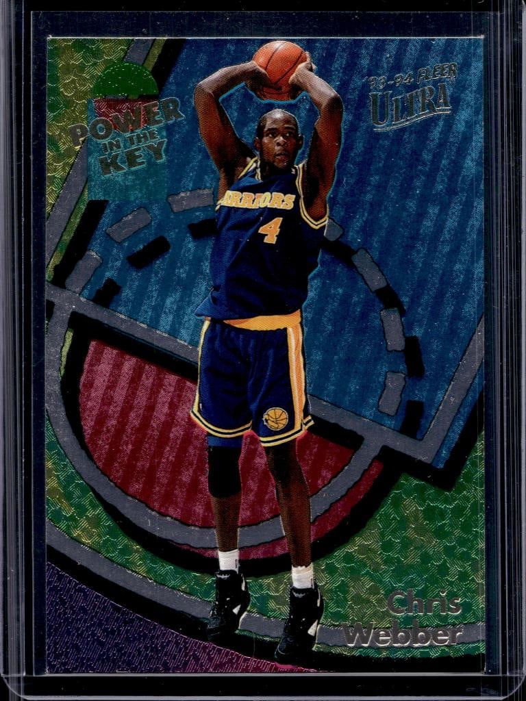 CHRIS WEBBER 1993-94 FLEER ULTRA POWER IN THE KEY INSERT ROOKIE CARD: NEAR MINT OR BETTER CONDITION