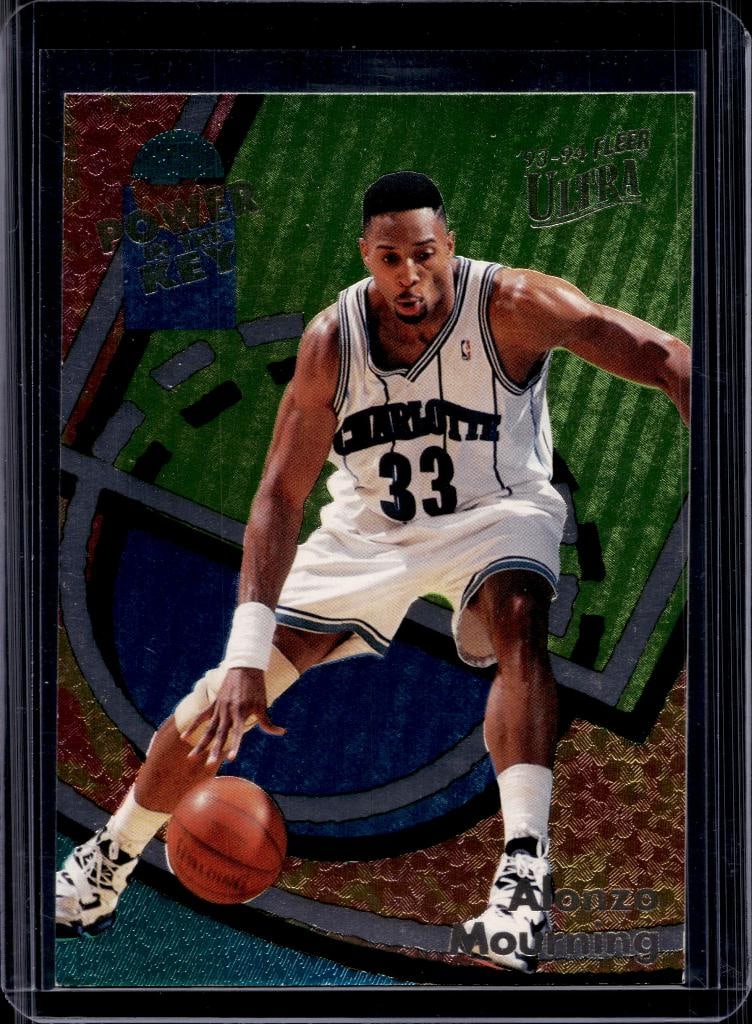 ALONZO MOURNING 1993-94 FLEER ULTRA POWER IN THE KEY INSERT: NEAR MINT OR BETTER CONDITION