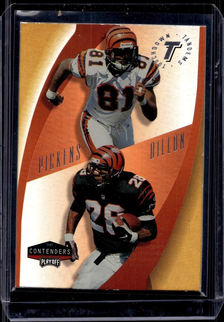 COREY DILLON CARL PICKENS 1998 PLAYOFF TOUCHDOWN TANDEMS INSERT (1 of 1)
