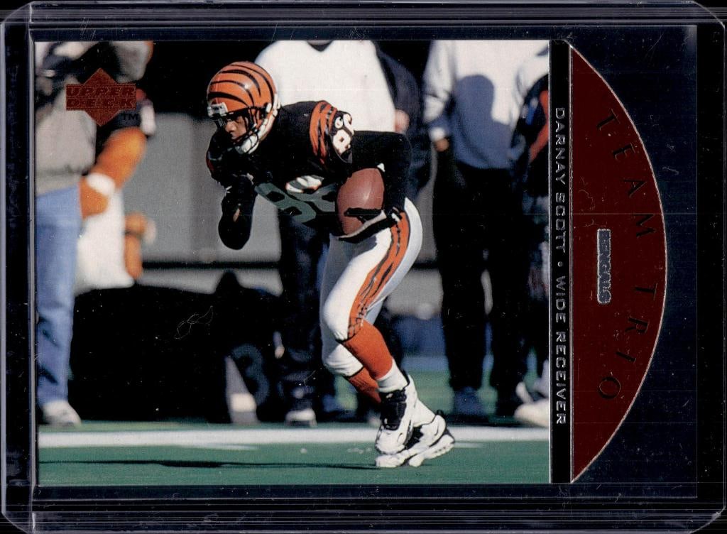 JEFF BLAKE & DARNAY SCOTT & CARL PICKENS 1996 UPPER DECK TEAM TRIO INSERT - 2