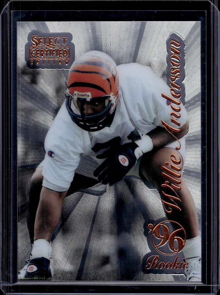 WILLIE ANDERSON 1996 SELECT CERTIFIED ROOKIE CARD: NEAR MINT OR BETTER CONDITION