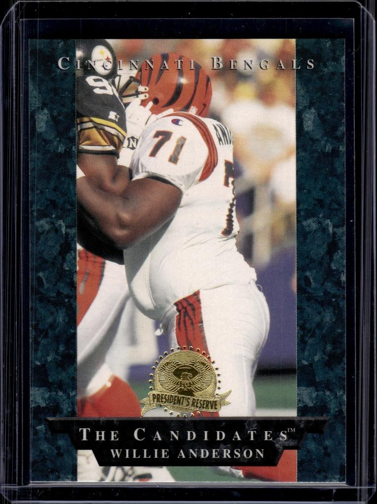 WILLIE ANDERSON 1996 COLLECTORS EDGE PRESIDENT'S RESERVE ROOKIE CARD: NEAR MINT OR BETTER CONDITION