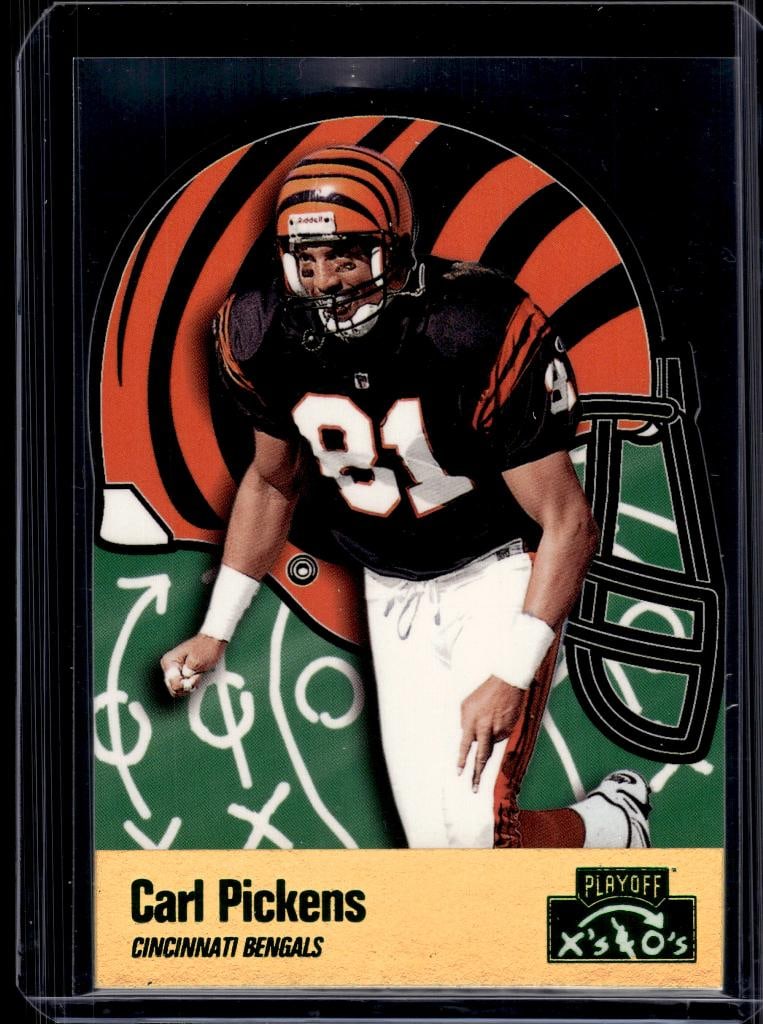 CARL PICKENS 1996 PLAYOFF X'S AND O'S DIE CUT INSERT: NEAR MINT OR BETTER CONDITION