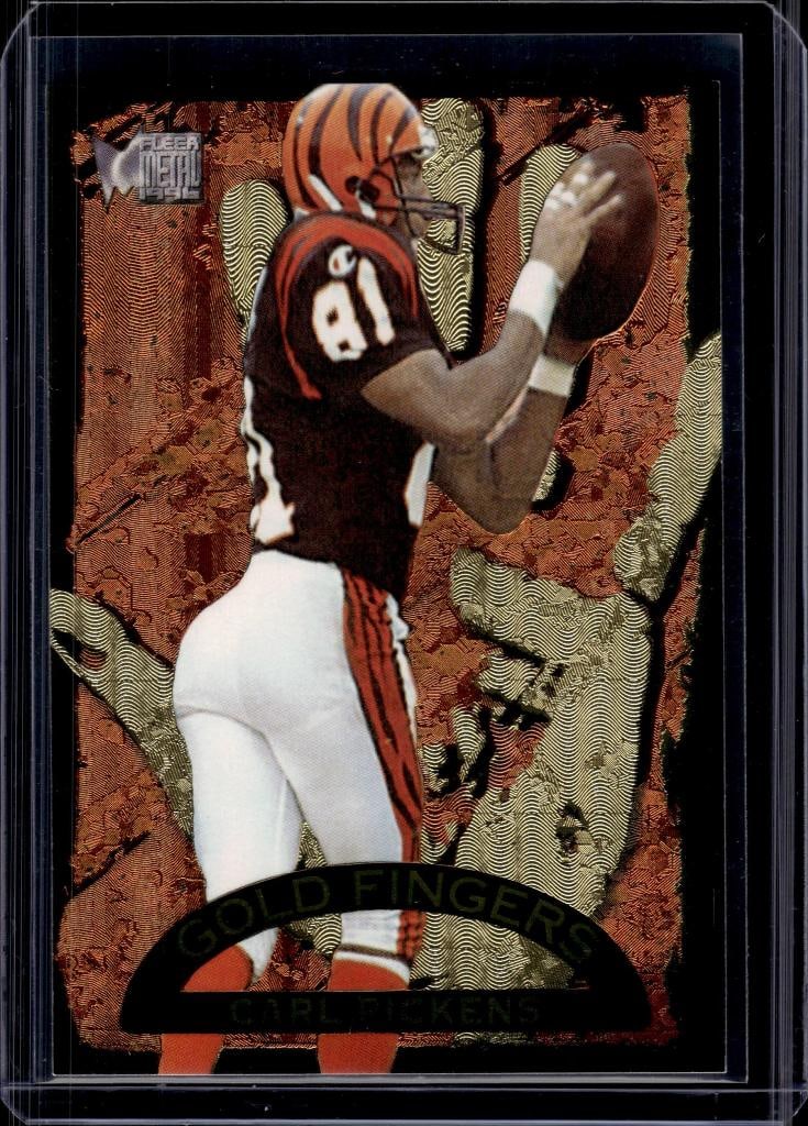 CARL PICKENS 1996 FLEER METAL GOLD FINGERS INSERT: NEAR MINT OR BETTER CONDITION