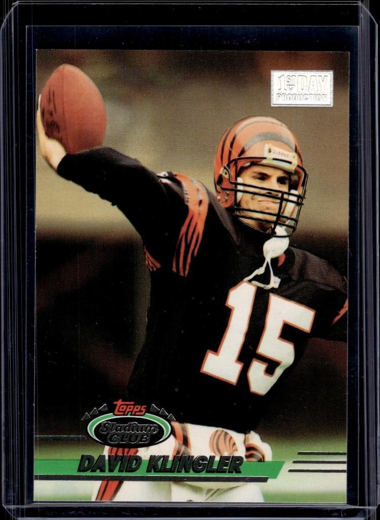DAVID KLINGER 1993 STADIUM CLUB 1ST DAY ISSUE SP: NEAR MINT OR BETTER CONDITION