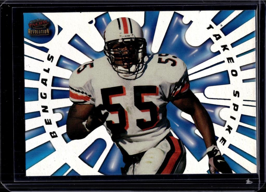 TAKEO SPIKES 1998 PACIFIC REVOLUTION ROOKIE CARD: NEAR MINT OR BETTER CONDITION