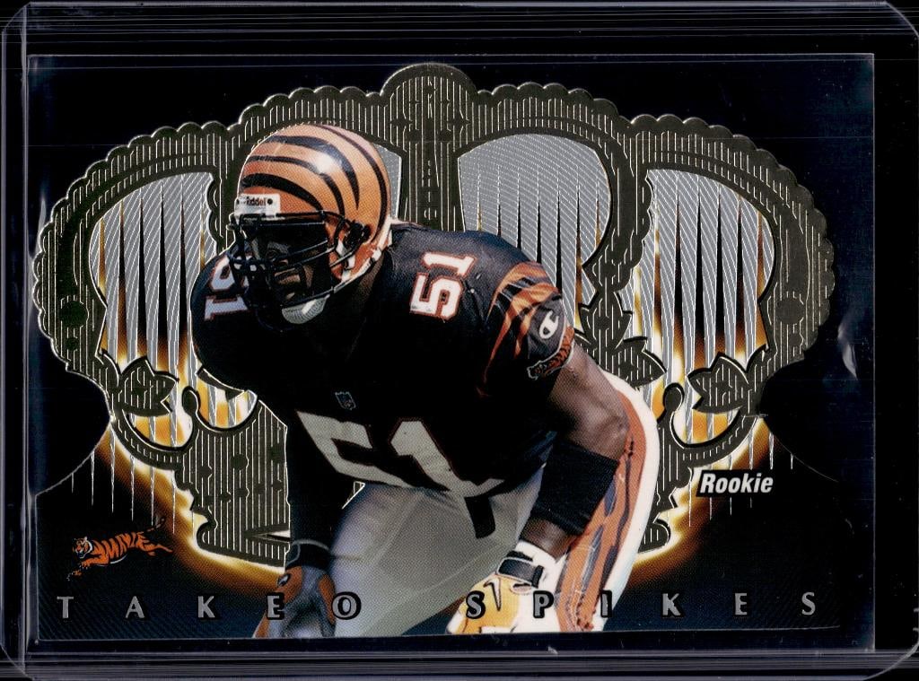 TAKEO SPIKES 1998 PACIFC CROWN ROYALE ROOKIE CARD: NEAR MINT OR BETTER CONDITION