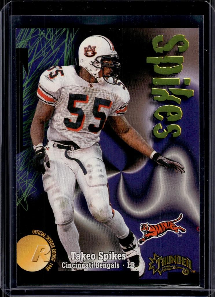 TAKEO SPIKES 1998 SKYBOX THUNDER ROOKIE CARD: NEAR MINT OR BETTER CONDITION