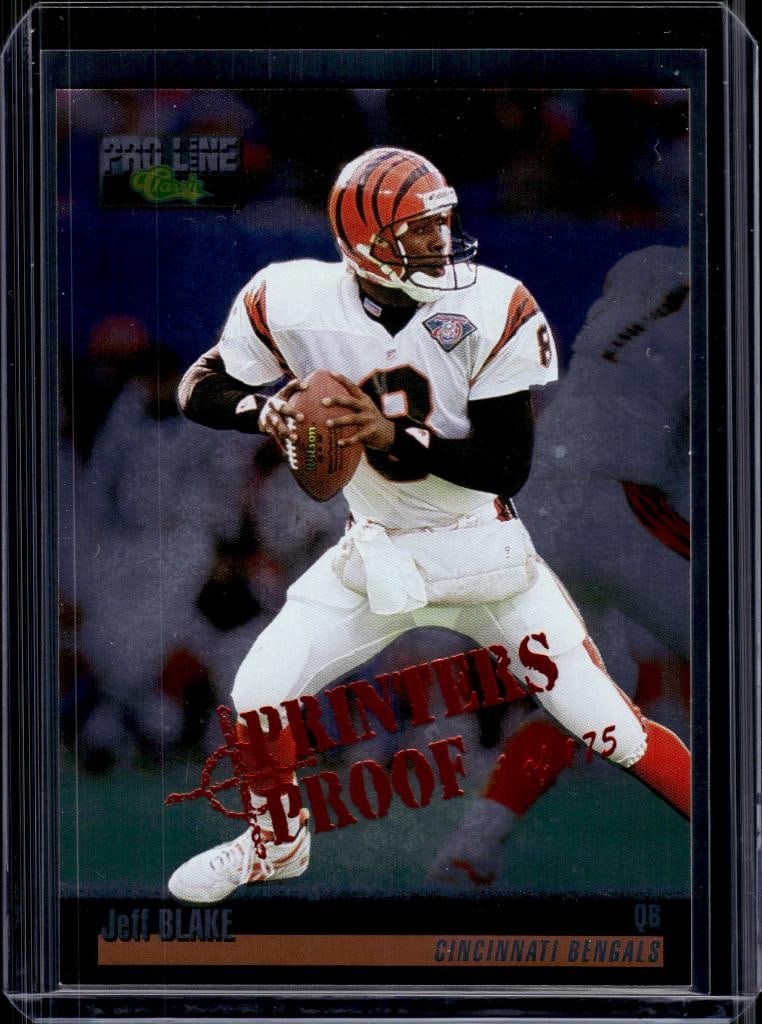 JEFF BLAKE 1995 PRO LINE PRINTERS PROOF RED ROOKIE CARD SP: 1/175. NEAR MINT OR BETTER CONDITION