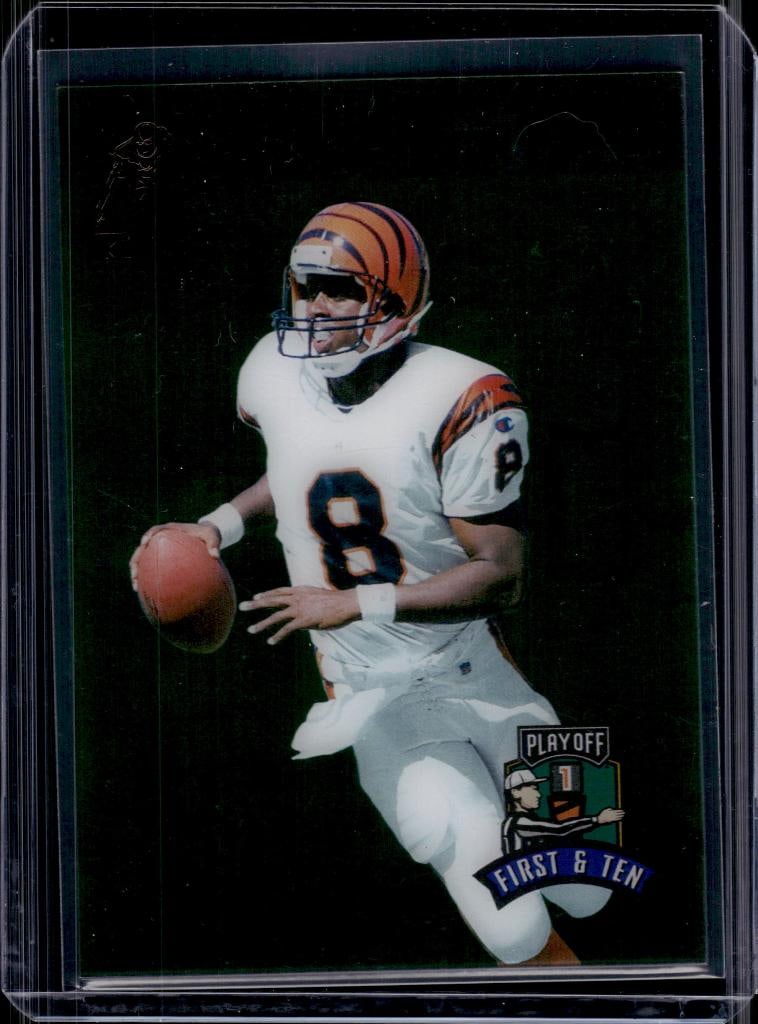 JEFF BLAKE 1997 PLAYOFF FIRST & TEN GREEN KICKOFF INSERT: NEAR MINT OR BETTER CONDITION