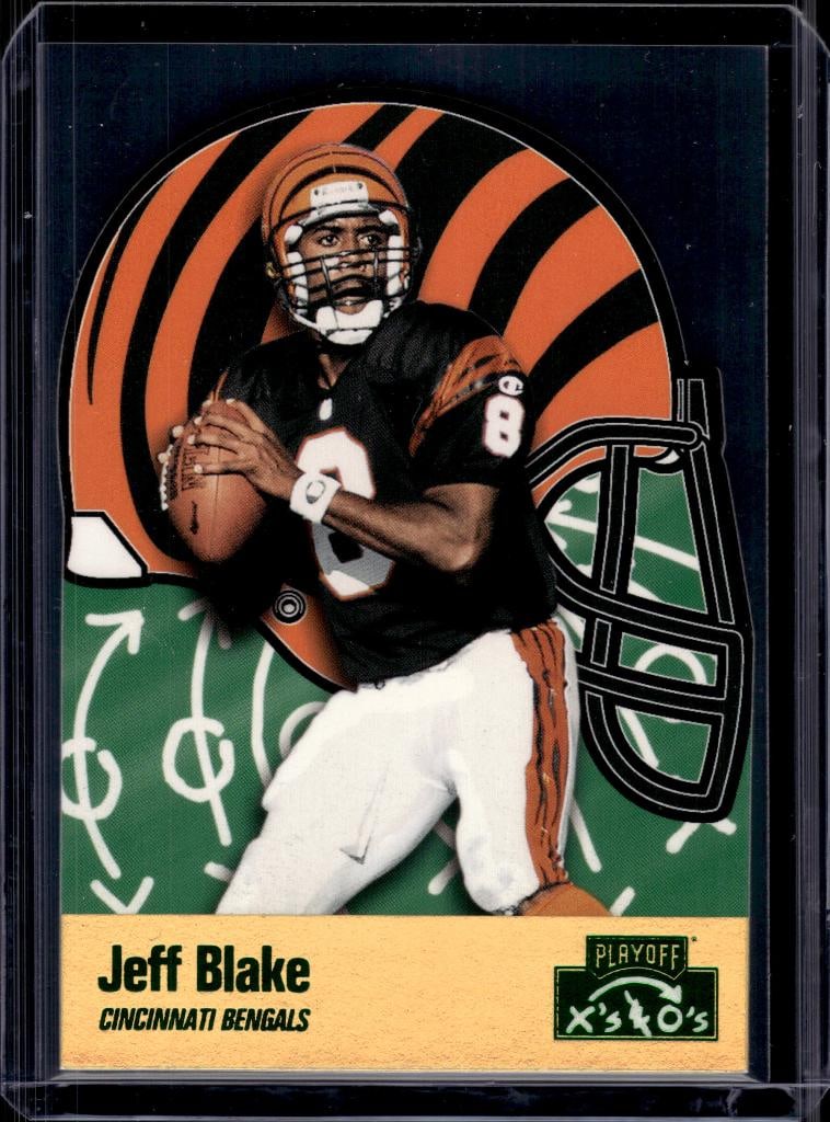 JEFF BLAKE 1996 PLAYOFF X'S AND O'S DIE CUT INSERT: NEAR MINT OR BETTER CONDITION