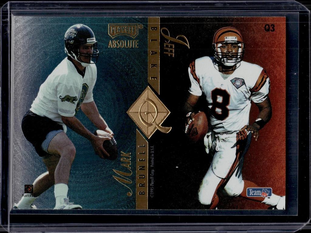 JEFF BLAKE BRUNELL DILFER SHULER 1995 PLAYOFF ABSOLUTE QUADS ROOKIE: NEAR MINT OR BETTER CONDITION