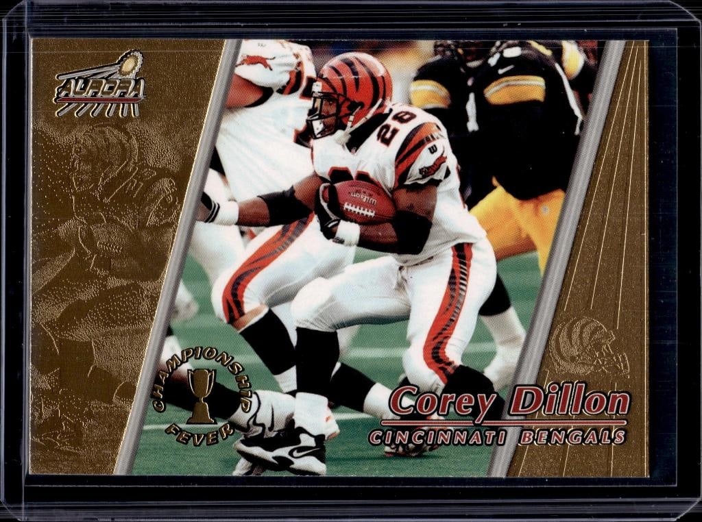 COREY DILLON 1998 PACIFIC AURORA CHAMPIONSHIP FEVER INSERT: NEAR MINT OR BETTER CONDITION