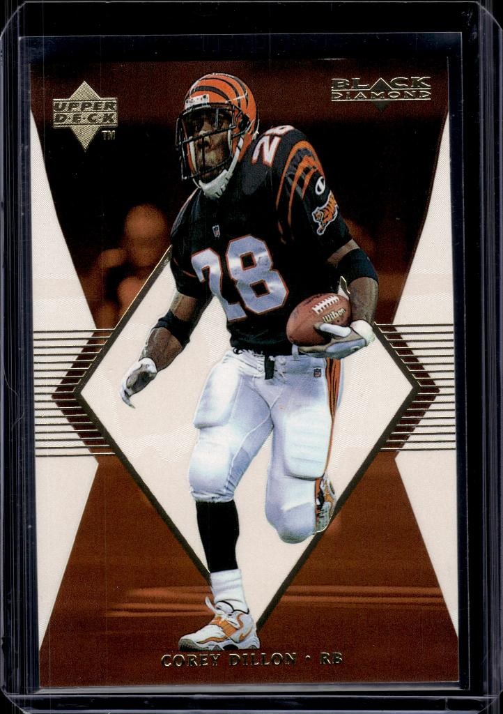 COREY DILLON 1998 UPPER DECK BLACK DIAMOND WHITE ONYX INSERT: 2084/2250. NEAR MINT OR BETTER CONDITION