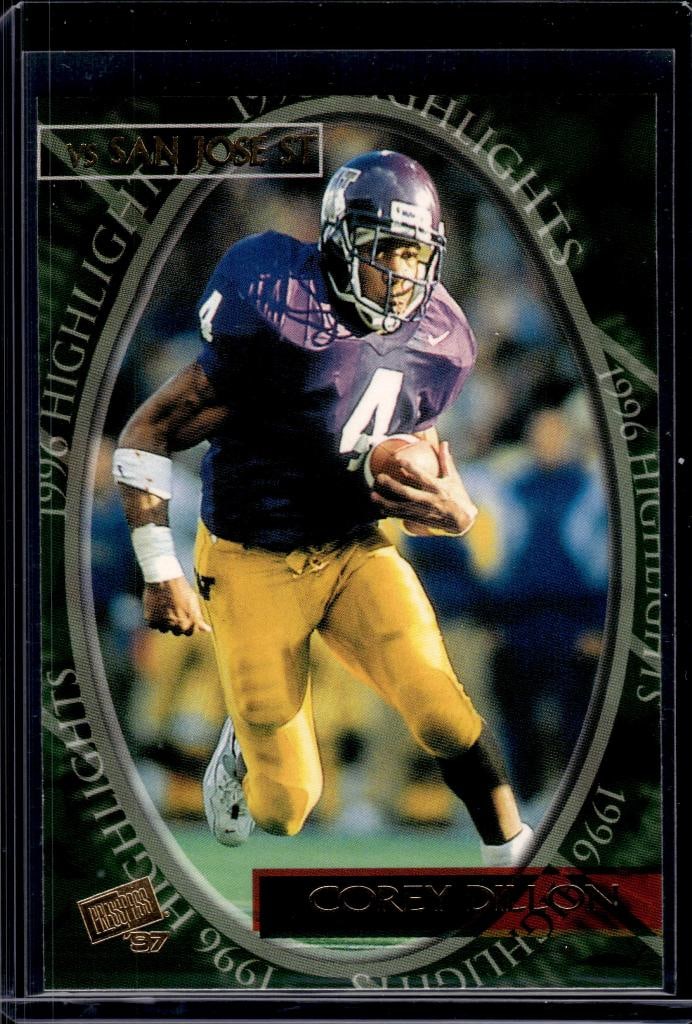 COREY DILLON 1997 PRESS PASS HIGHLIGHTS GOLD ROOKIE CARD (1 of 1)