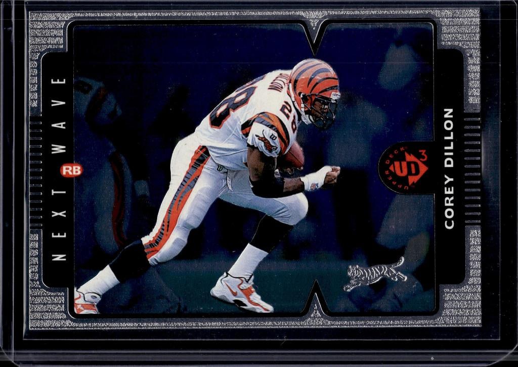 COREY DILLON 1998 UPPER DECK UD3 SILVER: NEAR MINT OR BETTER CONDITION