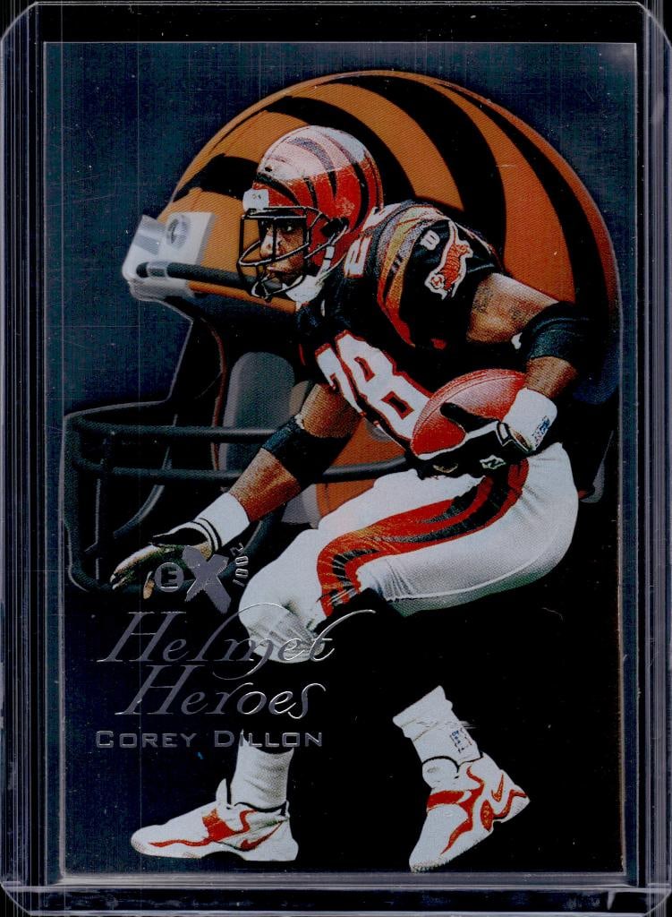 COREY DILLON 1998 FLEER EX-2001 HELMET HEROES INSERT SP: NEAR MINT OR BETTER CONDITION