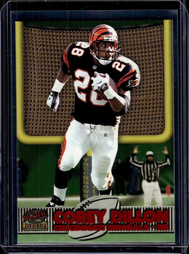 COREY DILLON 1998 PACIFIC REVOLUTION TOUCHDOWN LASER CUTS INSERT: NEAR MINT OR BETTER CONDITION