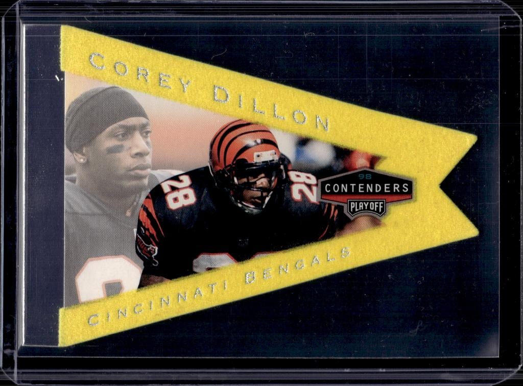 COREY DILLON 1997 PLAYOFF CONTENDERS PENNATS ROOKIE CARD: NEAR MINT OR BETTER CONDITION
