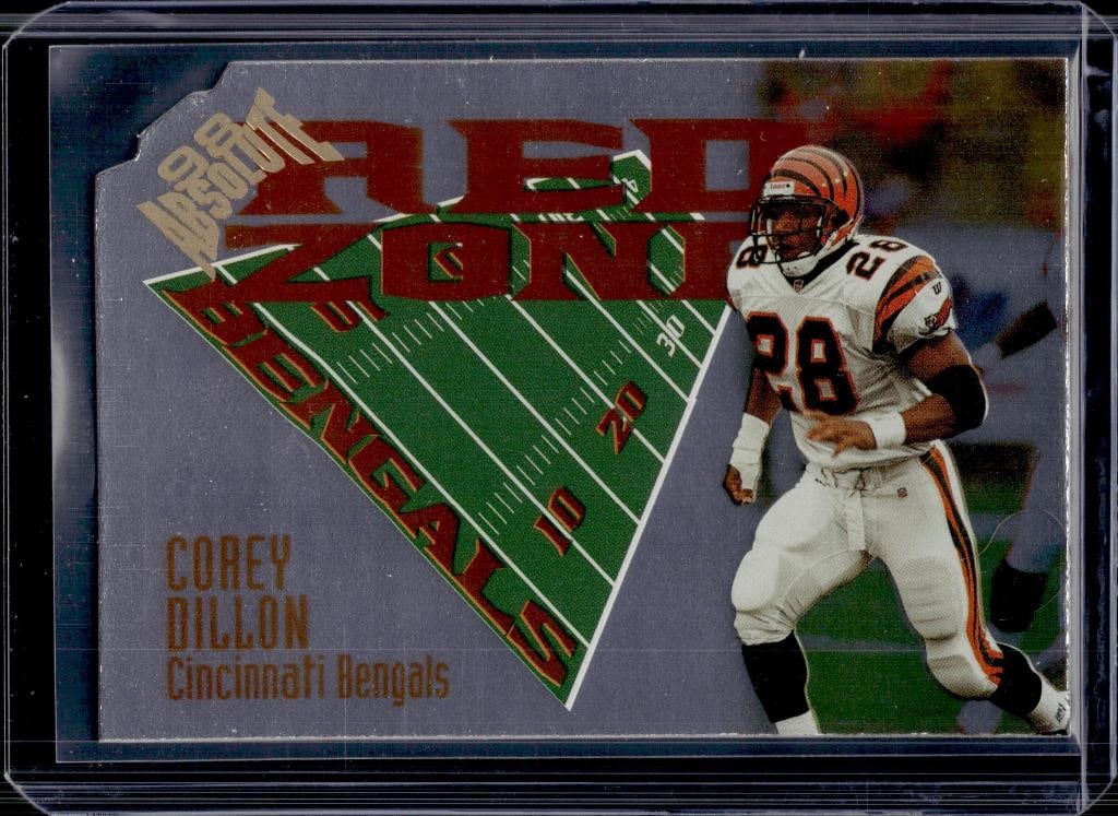 COREY DILLON 1998 PLAYOFF ABSOLUTE RED ZONE INSERT: NEAR MINT OR BETTER CONDITION