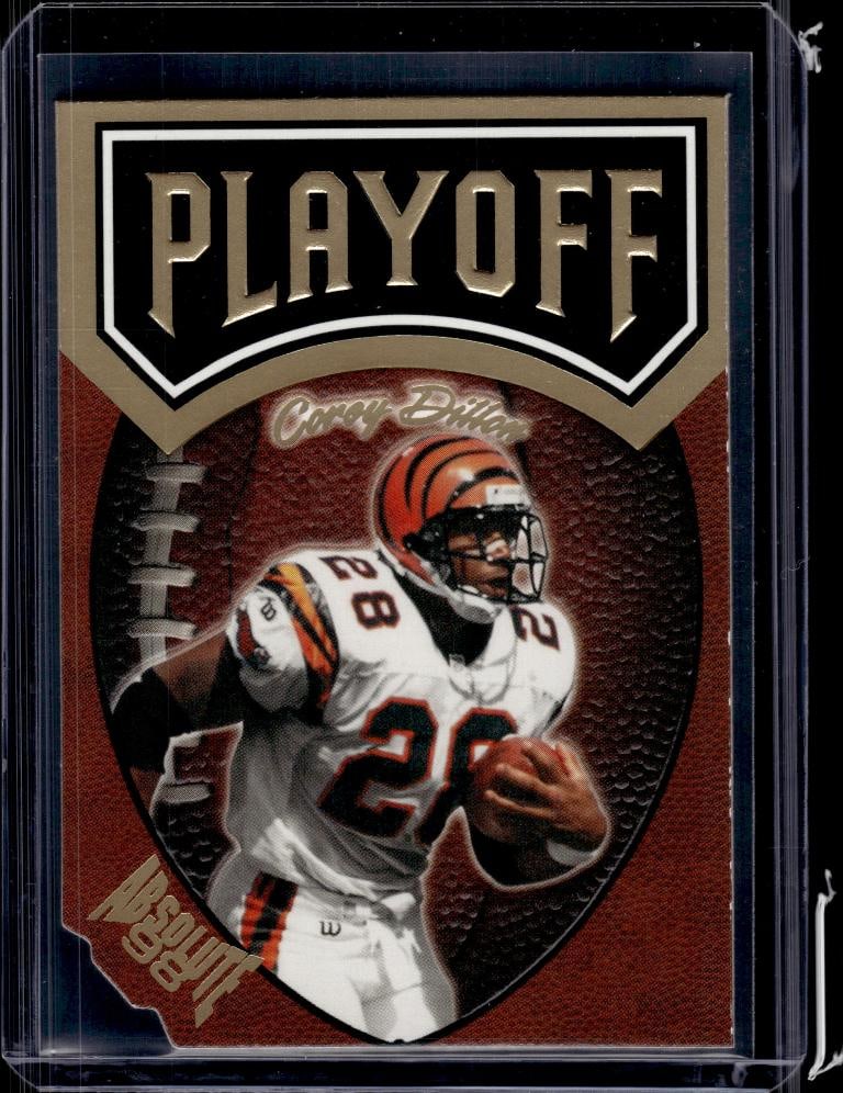 COREY DILLON 1998 PLAYOFF ABSOLUTE LEATHER DIE CUT: NEAR MINT OR BETTER CONDITION