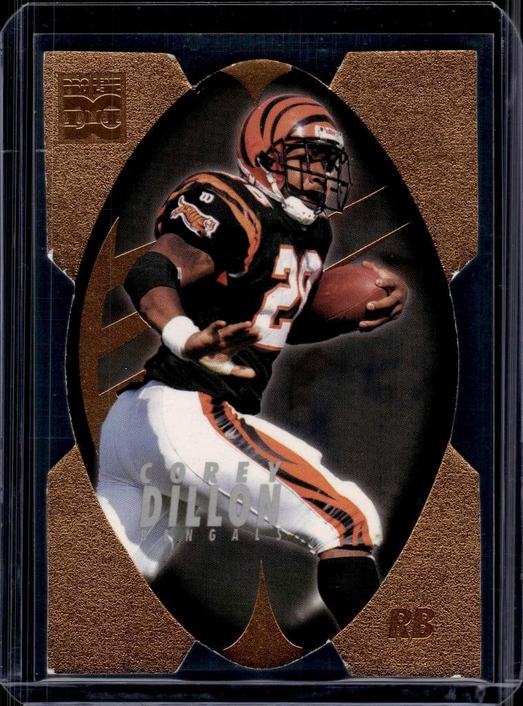 COREY DILLON 1997 SCOREBOARD GOLD DIE CUT ROOKIE CARD: NEAR MINT OR BETTER CONDITION