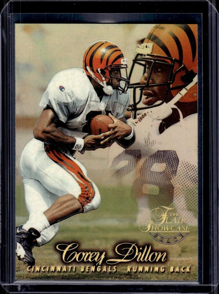 COREY DILLON 1997 FLAIR SHOWCASE ROW 1 ROOKIE CARD: NEAR MINT OR BETTER CONDITION