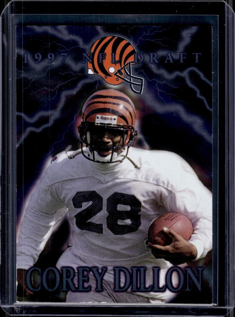 COREY DILLON 1997 COLLECTORS EDGE ROOKIE CARD: 671/1000. NEAR MINT OR BETTER CONDITION