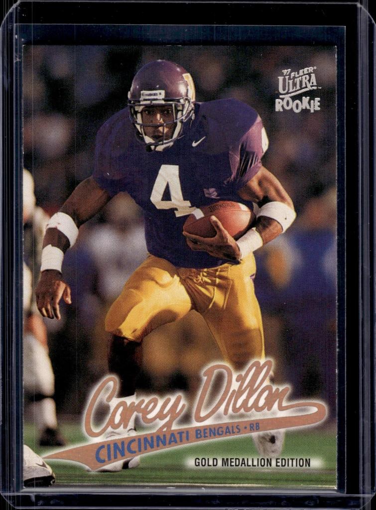 COREY DILLON 1997 FLEER ULTRA GOLD MEDALLION ROOKIE CARD: NEAR MINT OR BETTER CONDITION