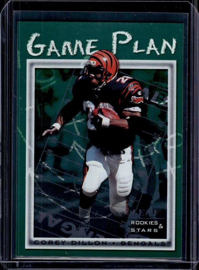 COREY DILLON 1998 LEAF ROOKIES & STARS GAME PLAN INSERT: 875/5000. NEAR MINT OR BETTER CONDITION