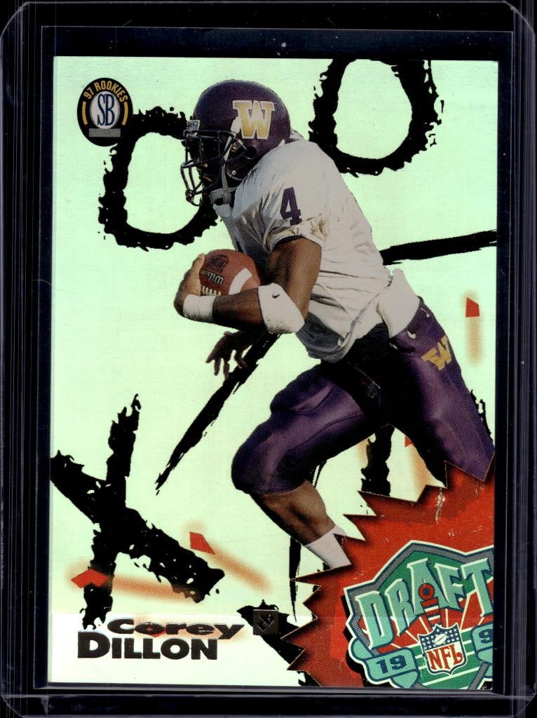 COREY DILLON 1997 SCOREBOARD DRAFT ROOKIE CARD: NEAR MINT OR BETTER CONDITION