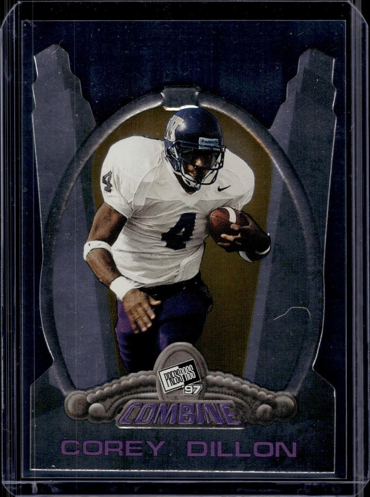 COREY DILLON 1997 PRESS PASS COMBINE ROOKIE CARD: NEAR MINT OR BETTER CONDITION
