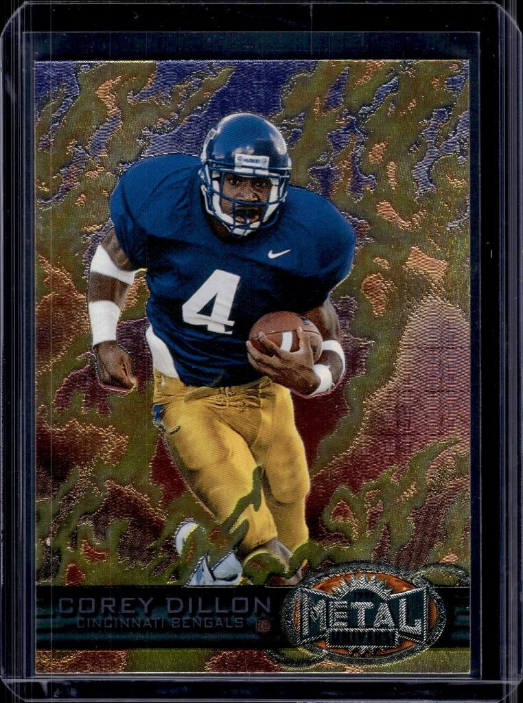 COREY DILLON 1997 METAL UNIVERSE ROOKIE CARD: NEAR MINT OR BETTER CONDITION