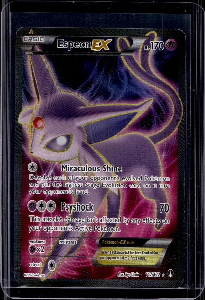 ESPEON EX 2016 POKEMON XY BREAKPOINT FULL ART: NEAR MINT OR BETTER CONDITION