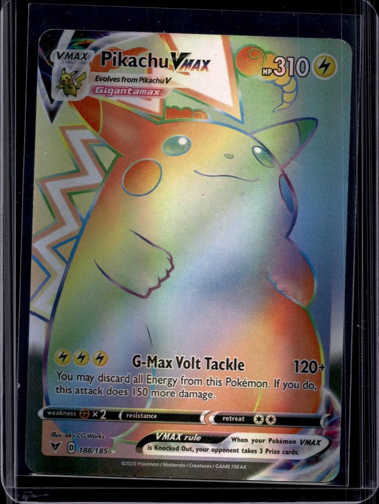 PIKACHU VMAX 2020 POKEMON VIVID VOLTAGE FULL ART SECRET RARE RAINBOW: NEAR MINT OR BETTER CONDITION