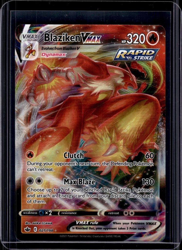 BLAZIKEN VMAX 2021 POKEMON SWORD SHIELD CHILLING REIGN FULL ART RARE: NEAR MINT OR BETTER CONDITION