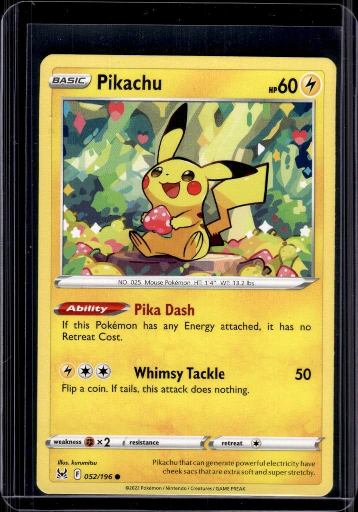 PIKACHU 2022 POKEMON SWORD & SHIELD LOST ORIGIN: NEAR MINT OR BETTER CONDITION