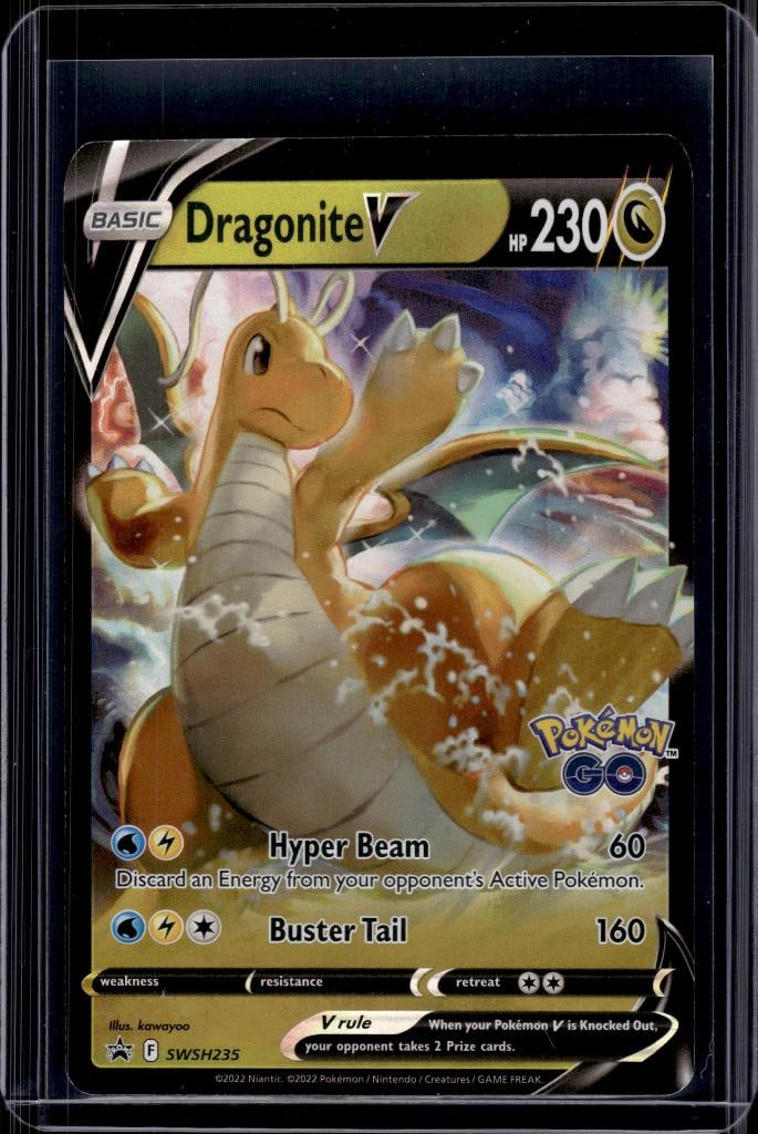 DRAGONITE V 2022 POKEMON GO SWORD & SHIELD FULL ART BLACK STAR PROMO: NEAR MINT OR BETTER CONDITION