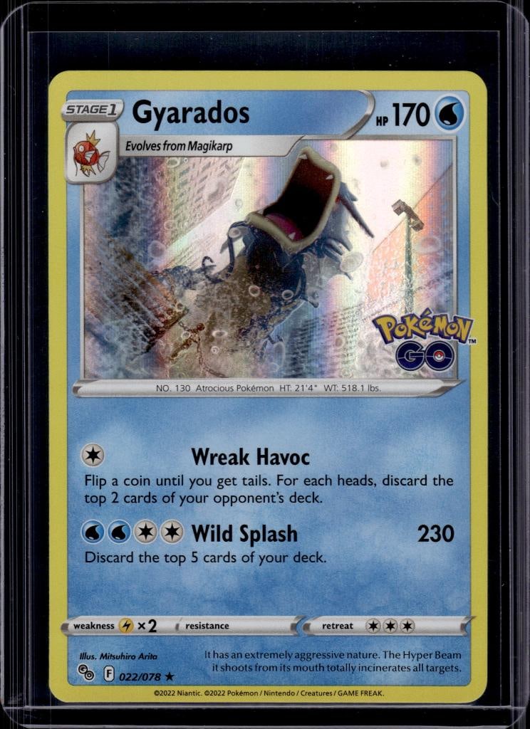 GYRADOS 2022 POKEMON GO HOLO: NEAR MINT OR BETTER CONDITION