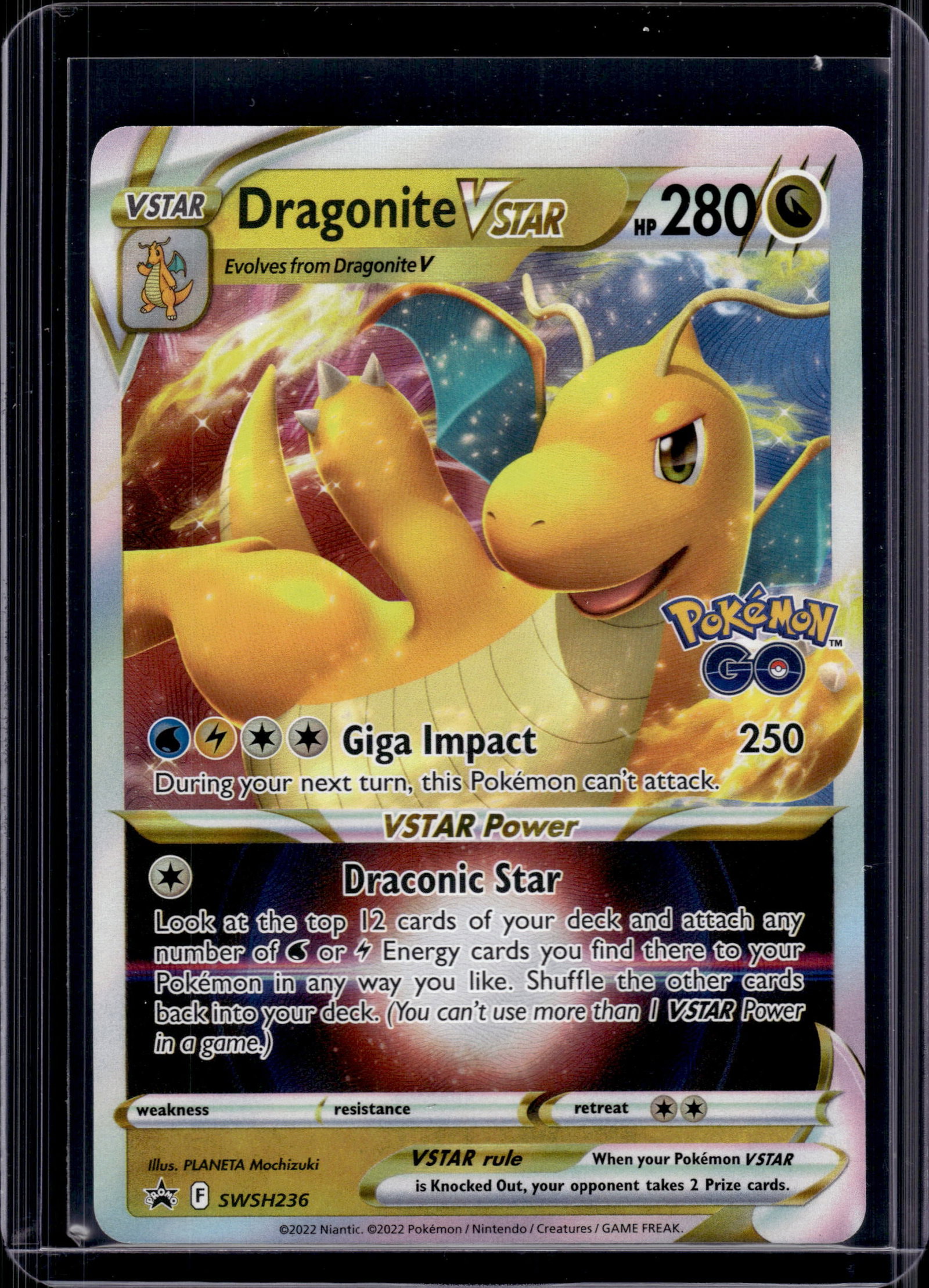 DRAGONITE VSTAR 2022 POKEMON SWORD & SHIELD GO BLACK STAR PROMO: NEAR MINT OR BETTER CONDITION