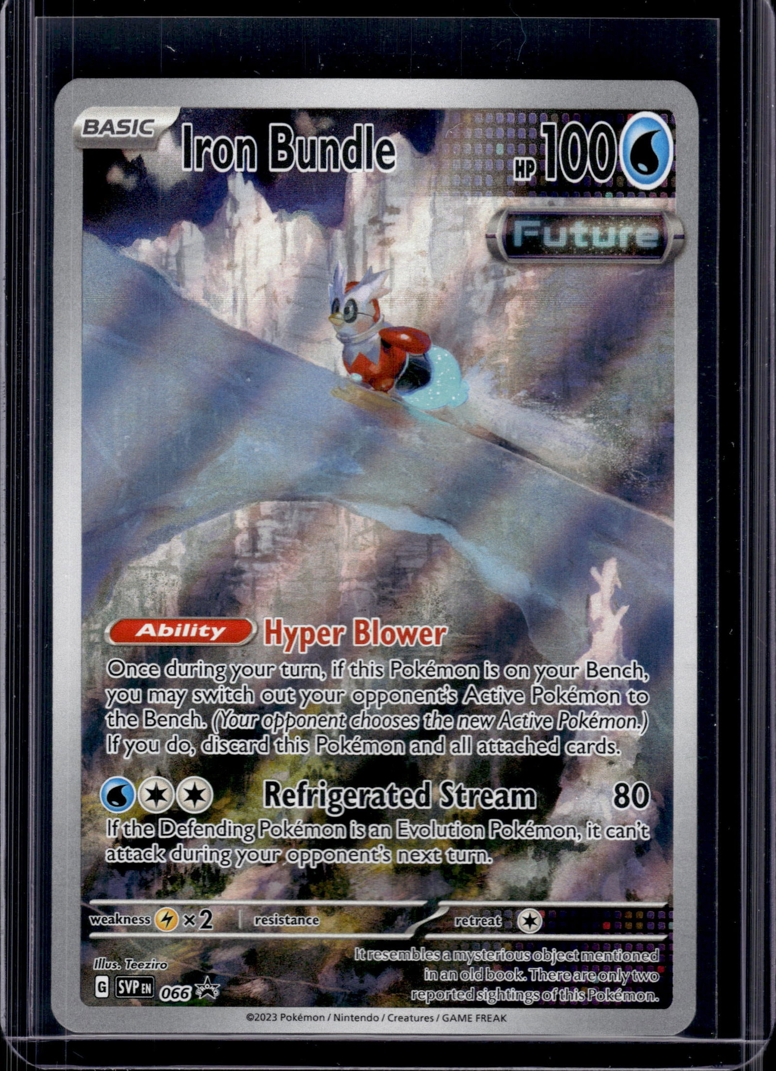 IRON BUNDLE 2023 POKEMON ETB BLACK STAR FULL ART PROMO: NEAR MINT OR BETTER CONDITION
