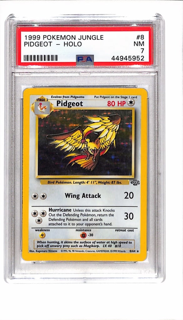 PIDGEOT HOLO 1999 POKEMON JUNGLE PSA GRADED: GRADED PSA 7 NEAR MINT