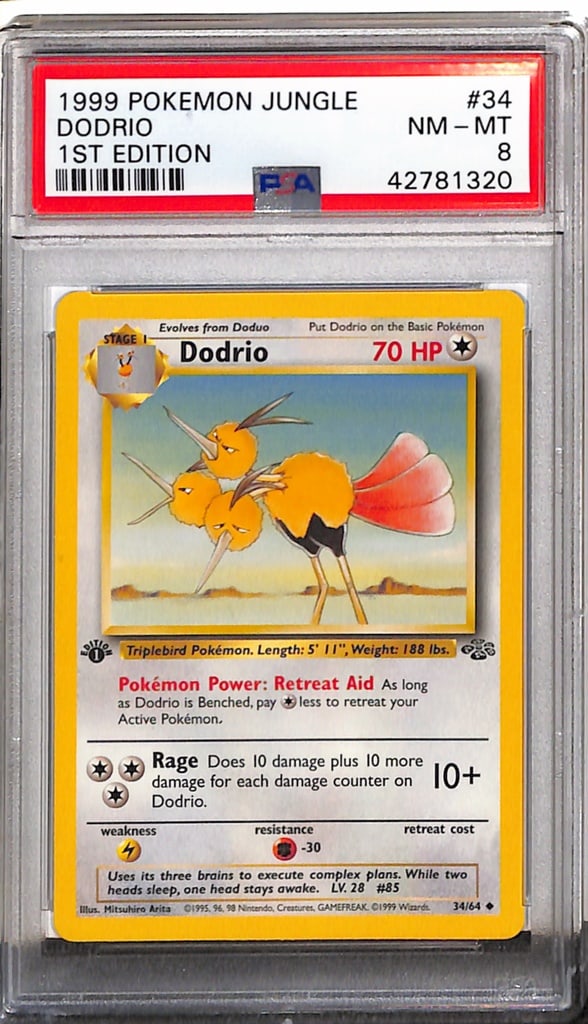 DODRIO 1999 POKEMON JUNGLE 1ST EDITION PSA GRADED (1 of 1)