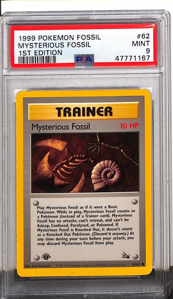 MYSTERIOUS FOSSIL 1999 POKEMON FOSSIL 1ST EDITION PSA GRADED (1 of 1)