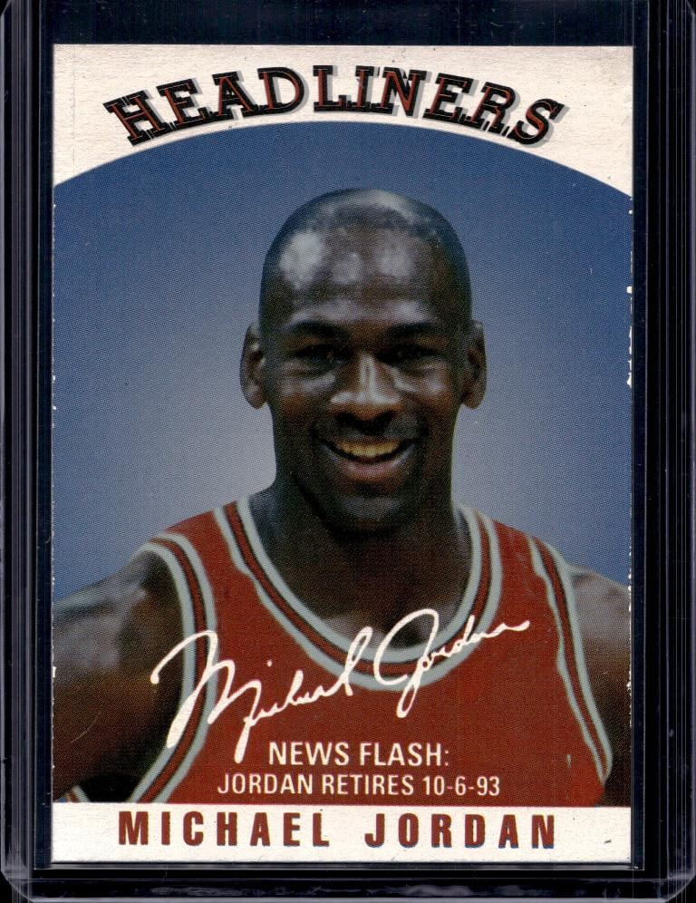 MICHAEL JORDAN 1993 HEADLINERS SILVER TEST PROOF PROMO: 1/3000. NEAR MINT OR BETTER CONDITION