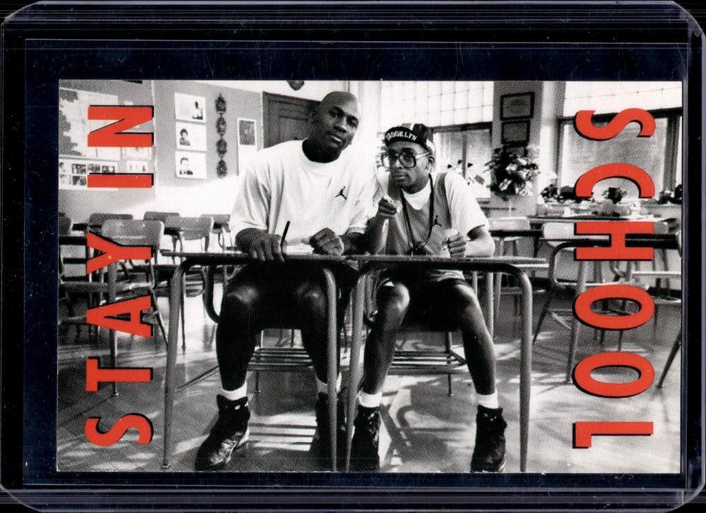 MICHAEL JORDAN 1991 NIKE STAY IN SCHOOL SPIKE LEE PROMO: NEAR MINT OR BETTER CONDITION