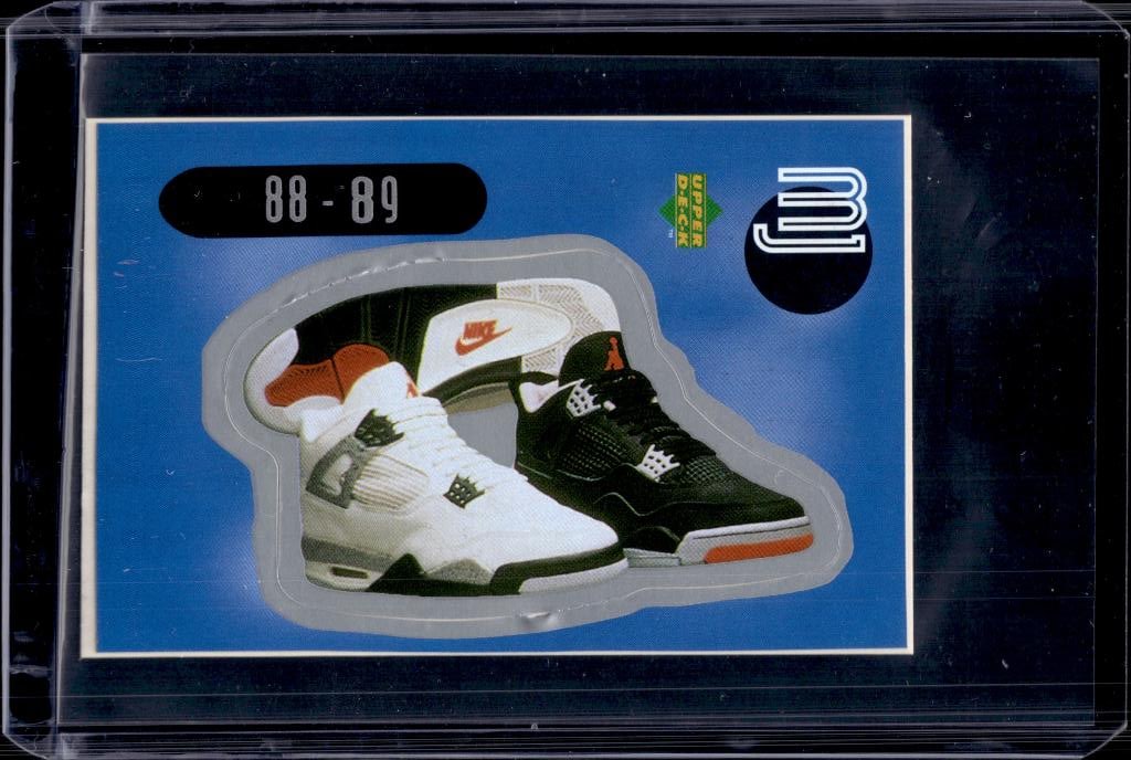 MICHAEL JORDAN 1998-99 UD CHOICE STICKER AIR JORDAN 4: NEAR MINT OR BETTER CONDITION
